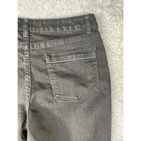 COLDWATER CREEK Womens P12 Natural Fit BootCut Black Jeans Zipper Pockets 33x28 - Picture 10 of 11